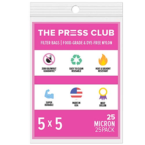 25 Micron | Premium Nylon Tea Filter Bags | 5" x 5" | 25 Pack