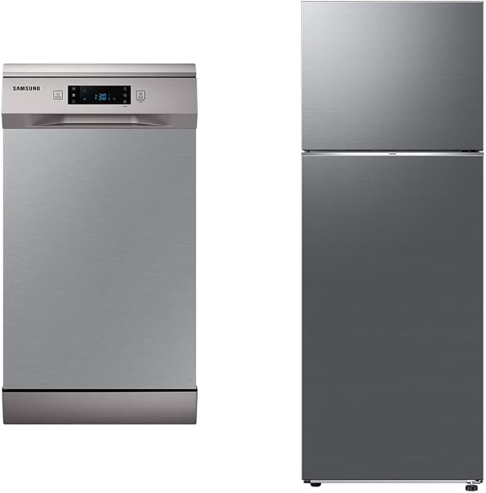 Samsung Combo Lava-louças 10 Serviços 127V + Geladeira Duplex RT53 Evolution com SmartThings AI Inox Bivolt 524L