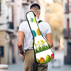 JRHEJTHH Durable Ukulele Bag Water Resistent Ukulele Case with Adjustable Shoulders for 21 23 24 inch Thick Padding Colorful Easter Eggs - Les Beatles, Paul McCartney, John Lennon, RIngo Starr, George Harrison JRHEJTHH Durable Ukulele Bag Water Resistent Ukulele Case with Adjustable Shoulders for 21 23 24 inch Thick Padding Colorful Easter Eggs – Image 5