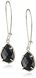 Kendra Scott Dee Gold Black Drop Earrings