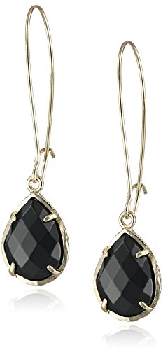 Kendra Scott Dee Gold Black Drop Earrings