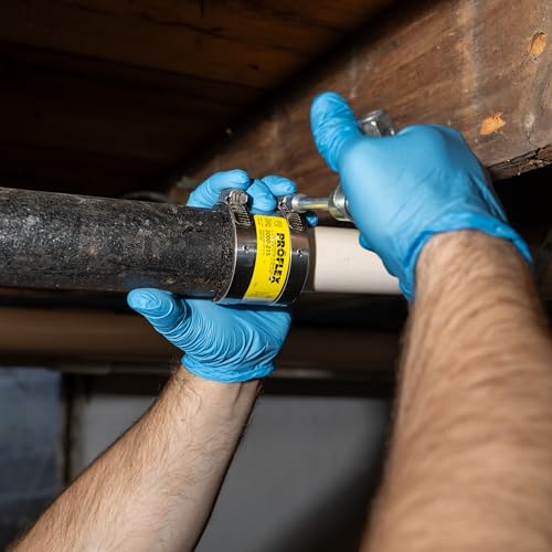 Image of Fernco Proflex P3000-215 Shielded Pipe Coupling for Cast Iron, Plastic, Steel or Extra Heavy Cast Iron Plumbing Connections