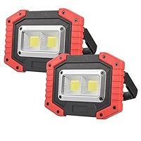 Projecteurs De Travail LED Étanches - 2 Batteries Rechargeables - 4 Modes D'Éclairage - Chantier