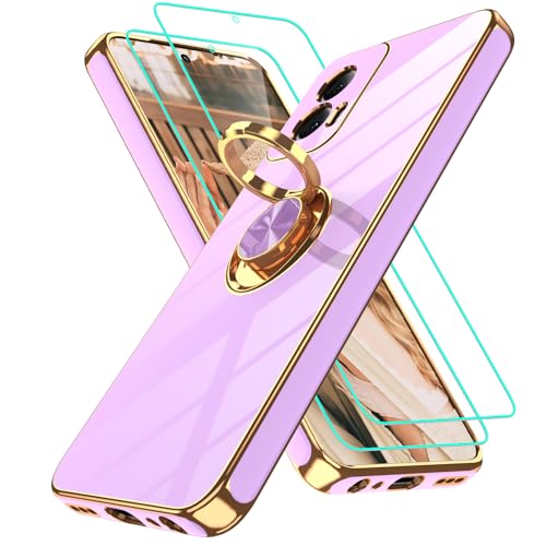 Protection Moto G Power 5G 2024 antichoc violette et verre trempé