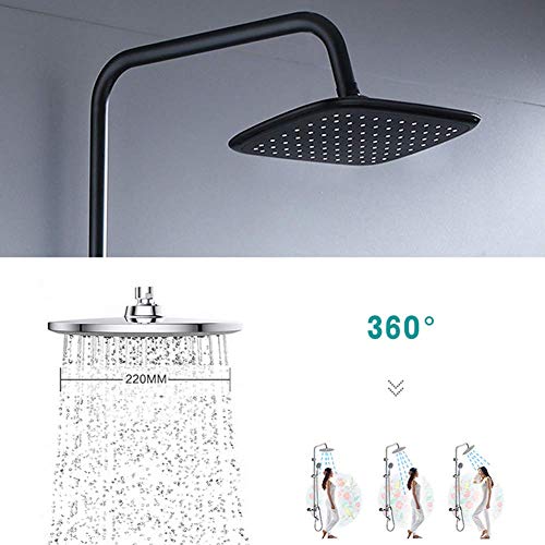 Robinet de Douche Mitigeur Mural avec Tête Pluie Orientable - 5