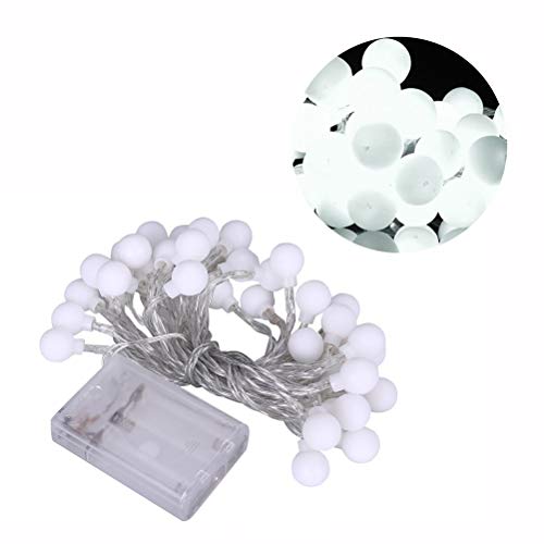 Berry Ball 200 LED Battery Operated Timer Multi Function Christmas Fairy String Lights for Indoor and Outdoor (Warm White, One Size)