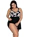 FeelinGirl Mujer Tankini Talla Grande Traje de Baño con Pantalón Corto Bañador...