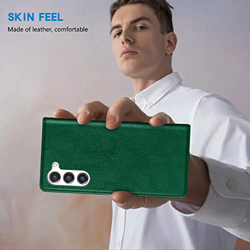 Image of ZZXX for Galaxy S23 Plus Wallet Case Strong Magnetic 6.6 inch,Green