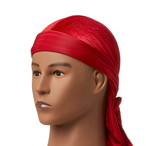 Image of KISS RED Bow Wow Power Wave Velvet Luxe Durag (Red)