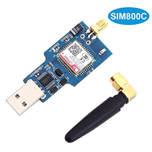 WHDTS SIM800C USB GSM GPRS Wireless Module Quad-Band, 850/900/1800/1900MHz, CH340T USB Chip Support