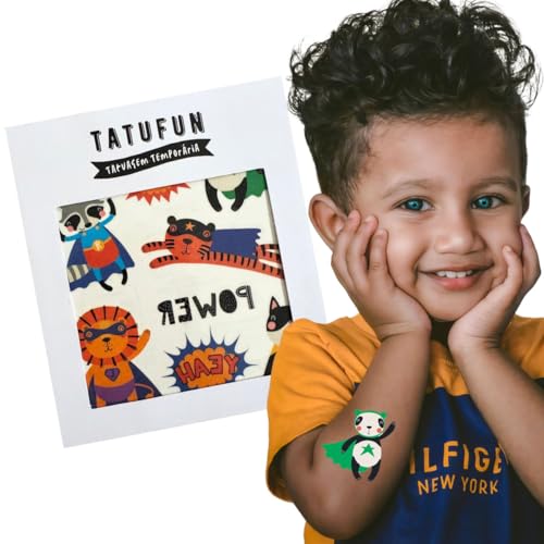 Tatuagem Temporária Infantil Divertida Super Herois Tatufan