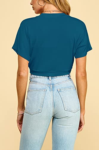 Image of Lock and Love Women's Versatile Open Front Lightweight Short Sleeve Bolero Shrug