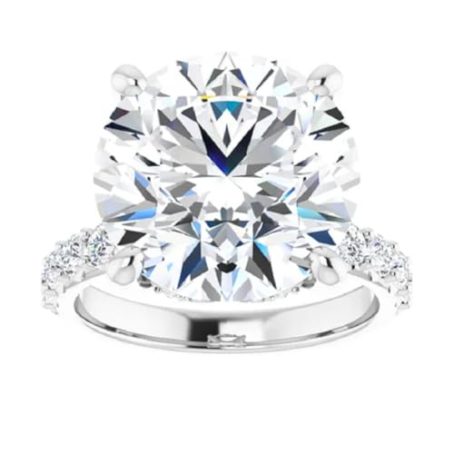 8 | 10 | 12 Ct Moissanite Engagement Ring & Wedding Bridal Rings Set In 10k 14k 18k Gold & 925 Sterling Silver Anniversary Ring for Women