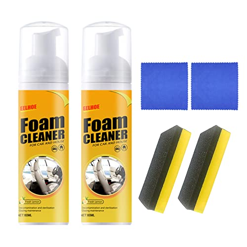 Amplesunshine Foam Cleaner, Amplesunshine Powerful Stain Removal Kit, Kitchen Cleaner Foam Spray, Foam Cleaner All Purpose For Car And House (60ml-2PCS)