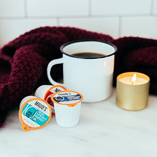 Maud's French Roast Coffee (French Roast From The Coast), 100Ct. Solar Energy Produced Recyclable Single Serve French Roast Coffee Pods – 100% Arabica Coffee California Roasted, Kcup Compatible #TOP6
