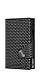 TRU VIRTU® Karten-Portemonnaie Click & Slide Coin Pocket Diagonal Carbon Black I Kreditkartenetui I Kartenetui-RFID-NFC-Schutz I Geldbörse aus echtem italienischen Leder I Geldbeutel I Slimwallet
