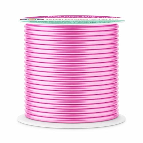 Image of Mandala Crafts 13 Gauge Pink Anodized Aluminum Craft Wire, 60 FT | Colored, Flexible, Bendable, for Bonsai, Armature, Sculpting, Wire Wrapping, Jewelry Making, Weather & Tarnish Resistant
