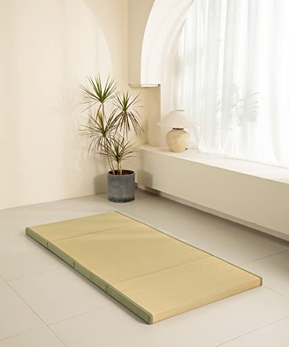 Mustmat Thick Tatami Mat Twin Xl Floor Mattress Japanese Tatami Bed With Storage Bag 39 X 80 X 2 In (Green) #TOP1