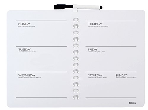 Desq 4220 magnétique inscriptible et effaçable à sec Dimensions 28 x 40 cm Blanc Cover