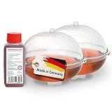 Gardigo Wespenfalle mit Lockstoff - 2er Set mit 100ml Lockstoff | Wespen Abwehr mit 13cm Durchmesser | Made in Germany | Insektenfänger aus Kunststoff zum Aufhängen oder Hinstellen | Fliegenfalle