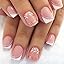 Pink Glitter Lines White Leaf