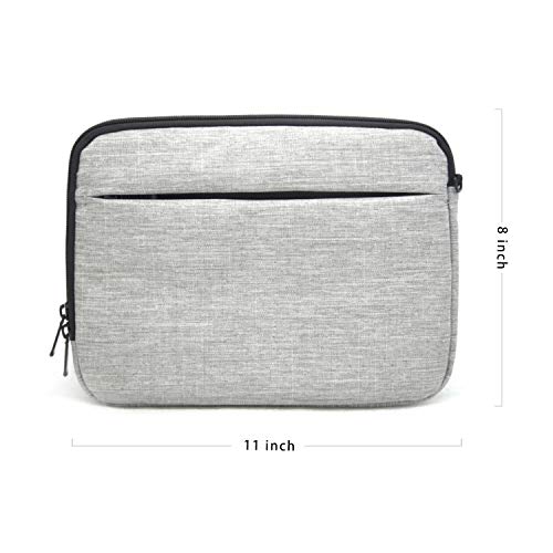 Patu Portable 9 - 11 Inch Tablet Sleeve Case, Accessories Organizer, Document Pocket, Protective Cover Bag for Apple iPad Air / Pro 11 10.5 10.1 9.7 Gen 2 3 4 Android Galaxy Tab, Gray