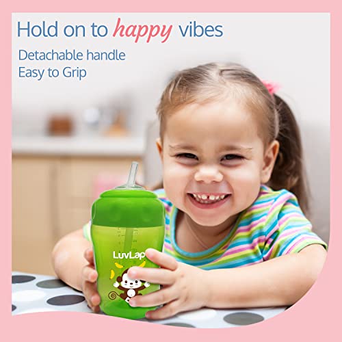 LuvLap-Banana-Time-210ml-Anti-Spill-Interchangeable-Sipper-Sippy-Cup-with-Soft-Silicone-Spout-and-Straw-BPA-Free-6m-Green