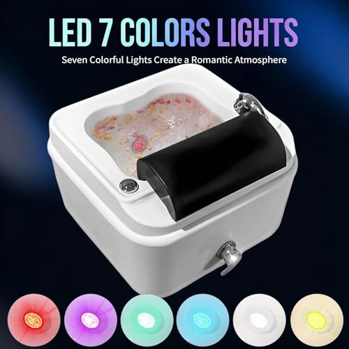Spa de pies acrílico con masaje y luces led 7 colores miniatura 3