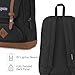JanSport Cortlandt Laptop Backpack, Black, 15” Laptop Sleeve-Synthetic Leather Shoulder Computer Bag with Large Compartment, Padded Straps- Rucksack for Men, Women