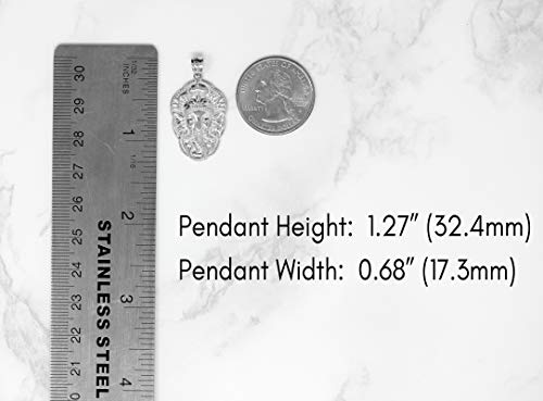 Sterling Silver Hindu Lord Ganesh Ganesha Head Elephant Hindu God of Fortune Charm Pendant2