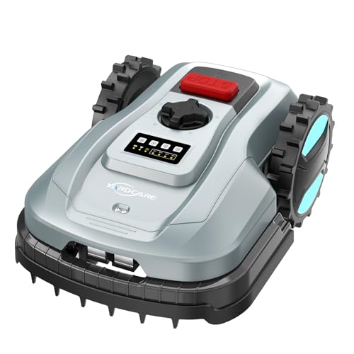 YARDCARE Robotic Lawn Mower, Smart Robot with Obstacle Avoidance, Self-Charging