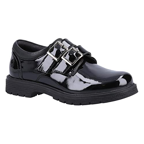 Hush Puppies Girls Flat School Uniform Shoe, Black, 7 Big Kid #TOP2
