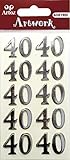 10 einzelne Zahl vierzig themed Verzierungen inklusive