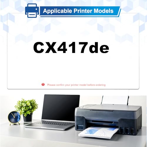 Toner compatible Lexmark CX417de cyan 71B3HK0 71B3HM0 71B3HY0