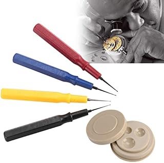 Watch Repair Kit, Watchmakers Oil Pens Watch Oiler, Mechanical Repair, Professional Plastic Watch Oiler Set for Oiling Repair Service Tool Set 1 Oil Cup 4 Oil Pen Assortment Kit