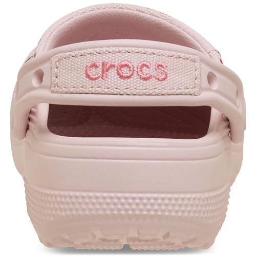 Image of Crocs Unisex-Adult Classic Crafted Canvas Clogs for Men and Women, Floral Cotton Candy, 15 Women /13 Men