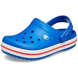 Crocs Unisex-Child Crocband Clogs, Kids and Toddler Shoes, Blue Bolt, 8 Toddler
