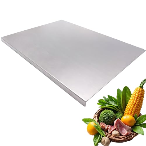 Tabla de cortar rectangular de acero inoxidable 39.88x29.97 cm miniatura 1