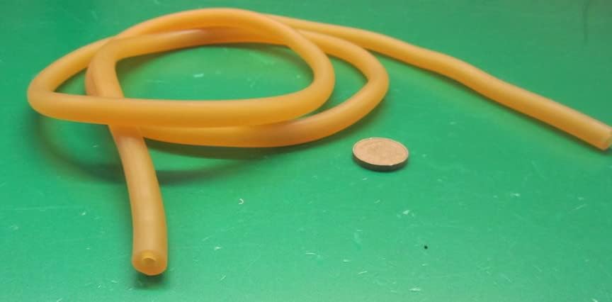 Latex Rubber Round Tubing 40A .437" (7/16") OD x .187" (3/16") ID x 5 Ft. Length 1 Roll