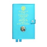 LParkin Doppel-AA-Big-Book-Einband mit Münzfach – Hochwertiger AA-Einband aus PU-Leder für AA Big Book und 12 Schritte & 12 Traditionen, elegantes Design mit Gelassenheitsgebet – Grüner Gott, gib mir