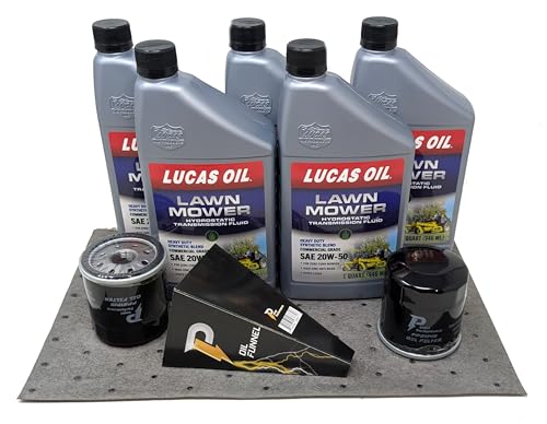 Lucas 5-Quart 20W-50 Hydrostatic Transmission Fluid Change Kit with 2-Filters Prevents Corrosion