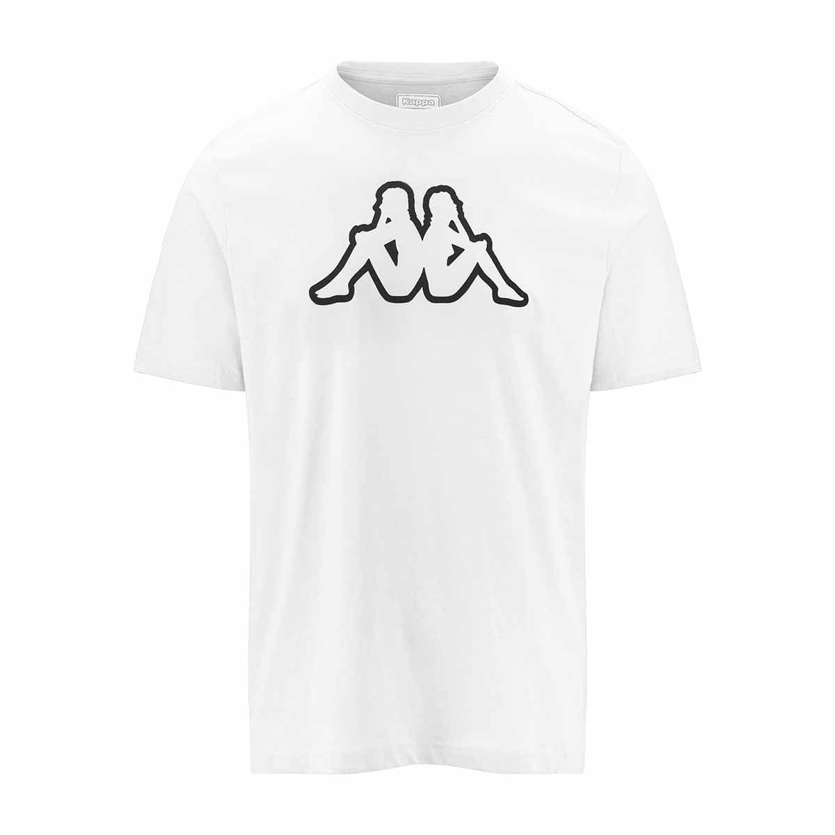Kappa Men's White T-Shirt Bianco Bianco Xl
