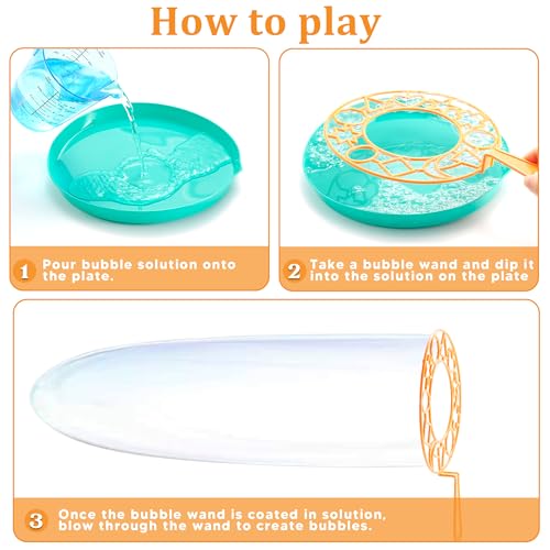 image for JOYIN 29 Pcs Big Bubble Wands Set, Giant Bubble Wand Bulk with Tray fo