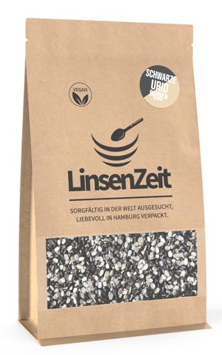 LinsenZeit - Schwarze Urid Bohnen halbiert 600g - Urid Dal Chilka – Urad Dal - Einzigartige Proteinquelle – Vegan, ohne Zusatzstoffe & Premium Qualität