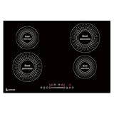 AMZCHEF Electric Cooktop 30 Inch with 4 BOOST Burners Bulid-in Induction Cooktop, 220V-240V/7200W 9 Levels Stove Control by Slide Touch, Child Safety Lock, Pause,Timer and Overheat Protection, No plug