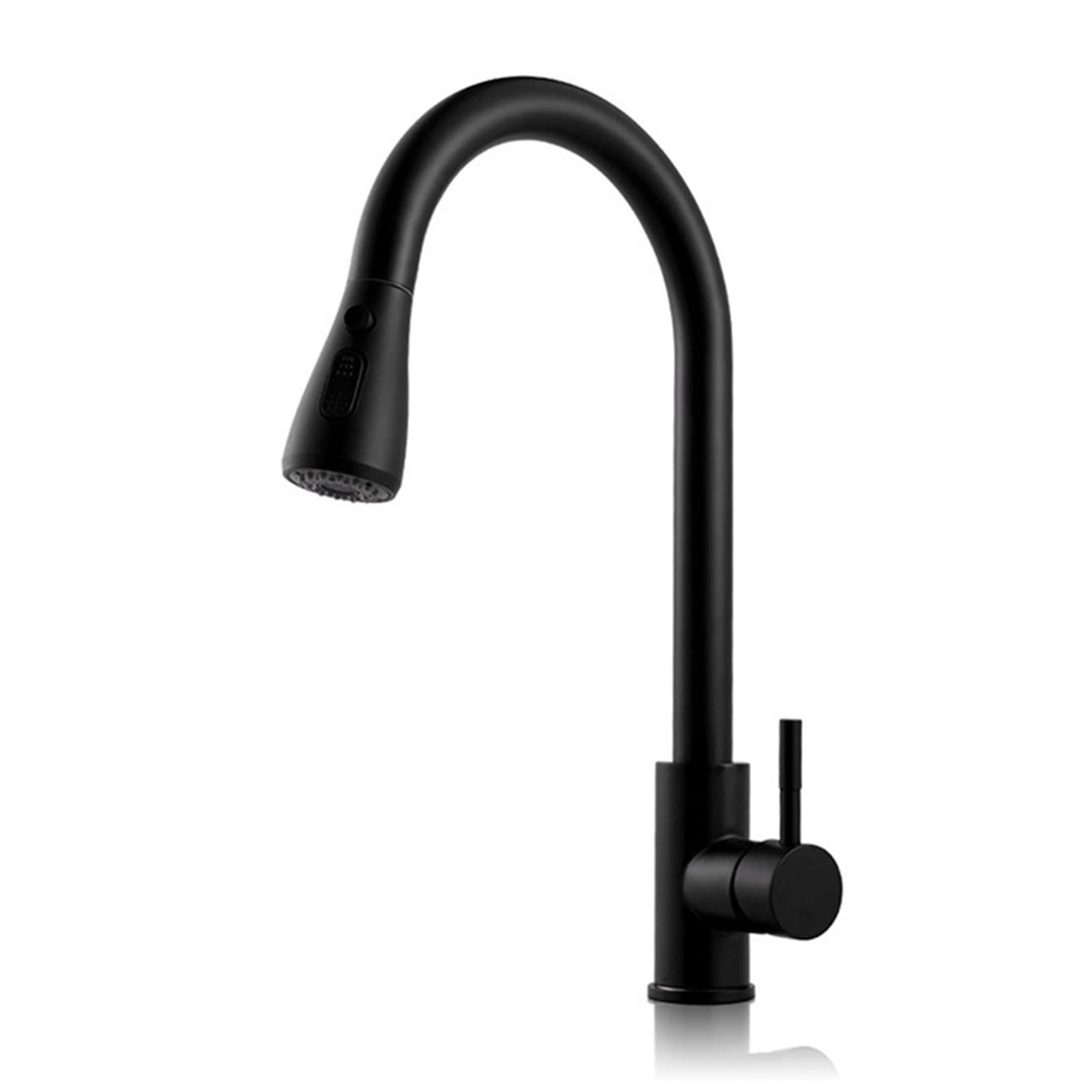 Robinet de cuisine noir mat rotatif pour un nettoyage d'évier fluide au quotidien