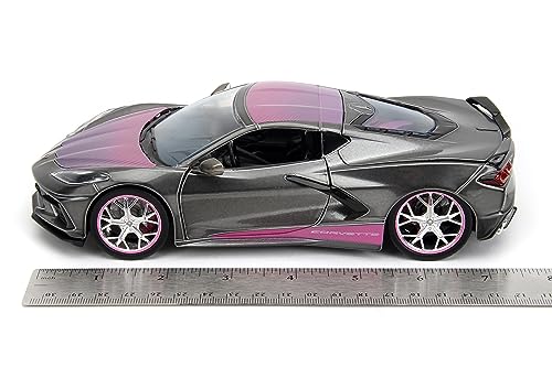 Jada Pink Slips 1:24 Chevy Corvette Stingray Metal Gris miniatura 7