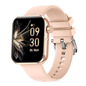 FITVII Smart Watch Answer/Make Call, 1.83″ Fitness Activity Tracker with Heart Rate Blood Pressure and Blood Oxygen, Sleep Monitor Voice Assitant 100 Sports Smartwatch for Women Android iOS