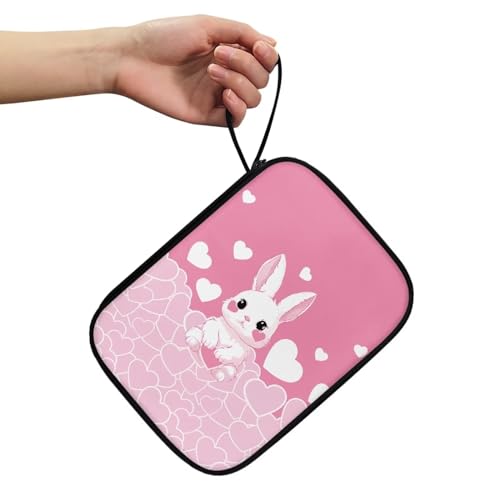 GIFTPUZZ Easter Watch Bands Storage Bag, Rabbit Pink Expandable Watch Band Holder, Organizer for Watch Bands Woman Girls Gift2