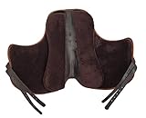 Baumloser Dressur Sattel LEEDS aus Rindsleder Mit Klettkissen NEU Braun/Tan - 5